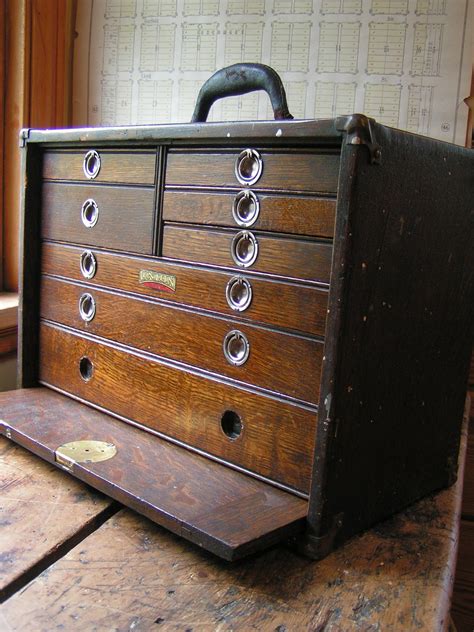 old fashion metal tool box|antique wood machinist tool boxes.